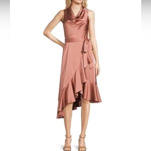 Alex Marie Nude Satin Dress